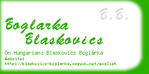 boglarka blaskovics business card